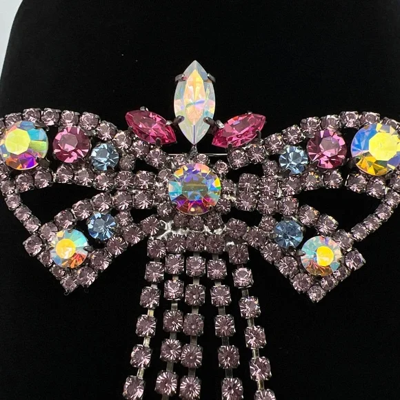 🔶NICKY BUTLER FASHION COLLECTIBLE Crystal Butterfly Bow Brooch ONE OF A KIND NB - Picture 9 of 13